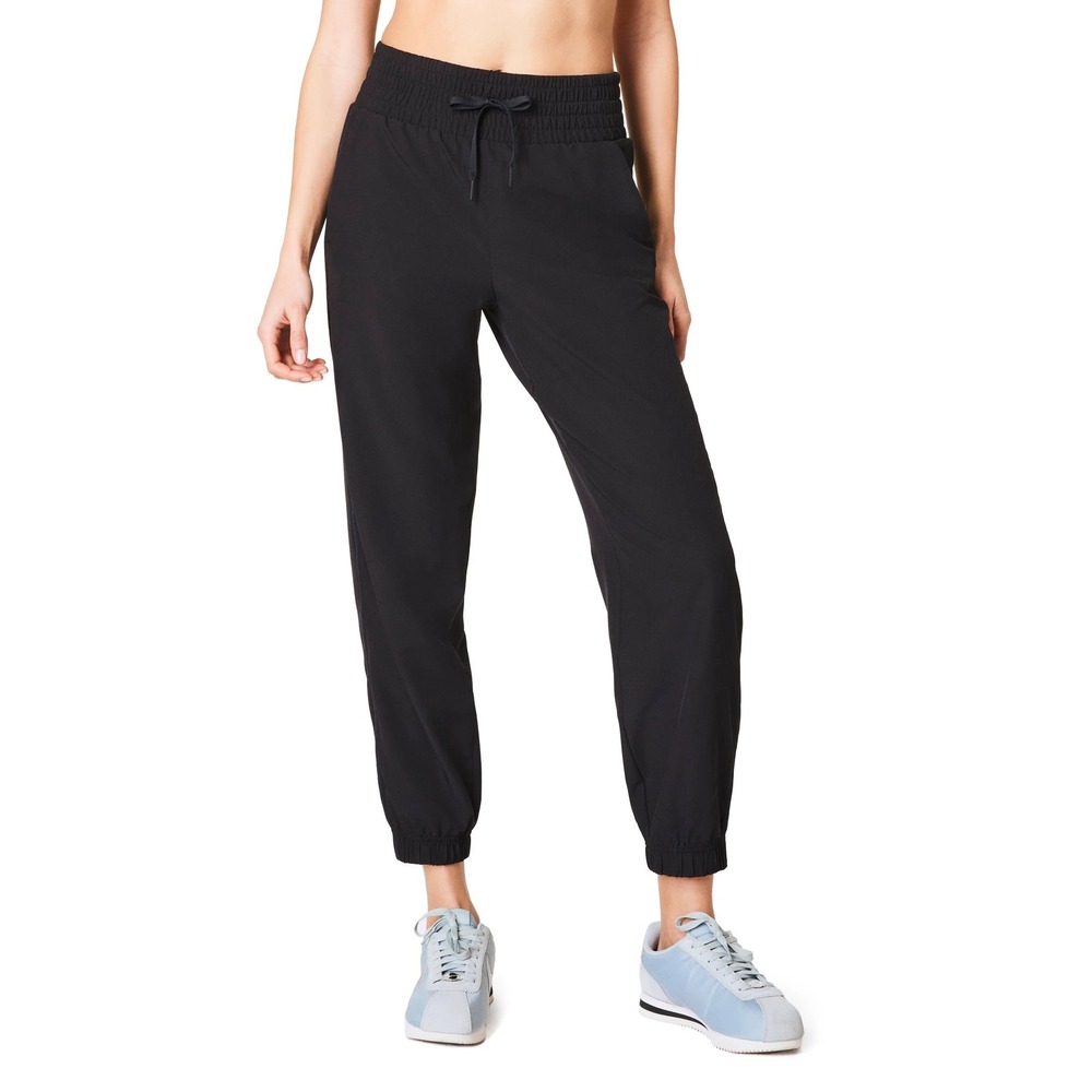 Spanx On the Move Joggers Black Elastic Waist Drawstring Pockets Size XL Pants